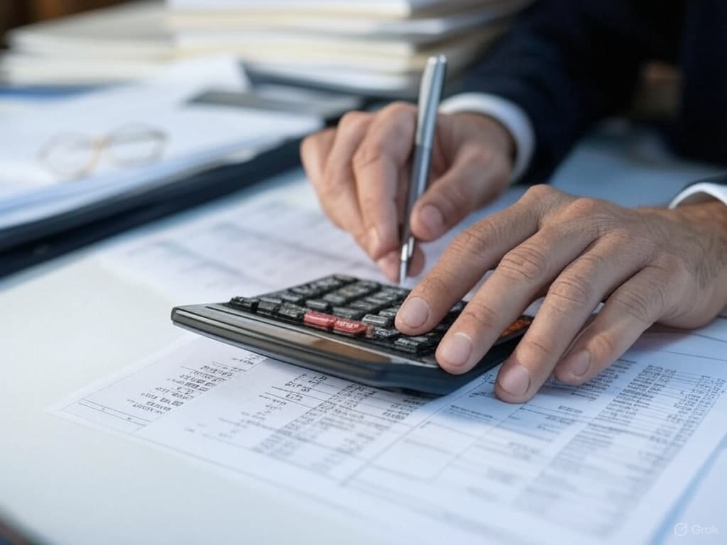 Professional accountant working